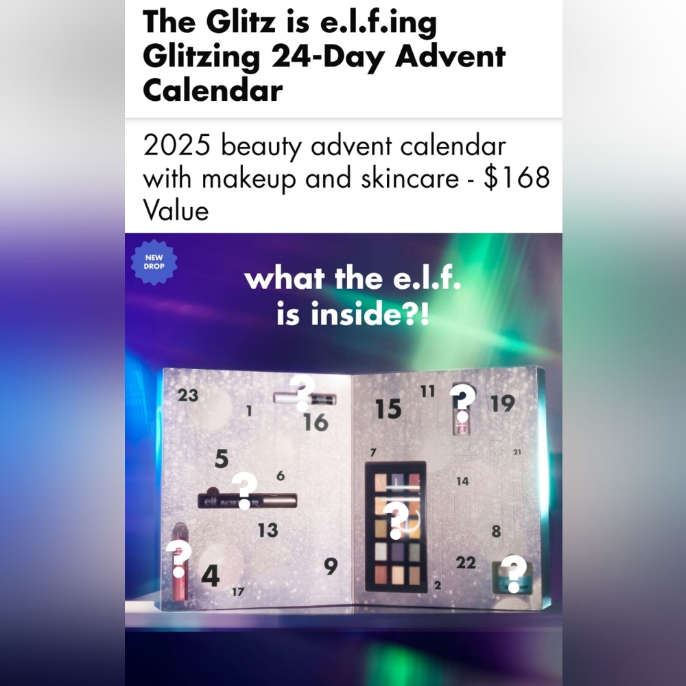 ELF Glitzing 24-Day Advent Calendar.